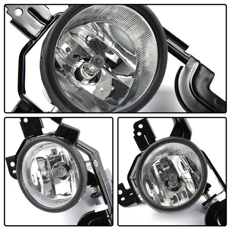 DURAFORCE Fog Light Assembly for 2007 2008 2009 for Honda CRV Switch Wiring Kit Clear