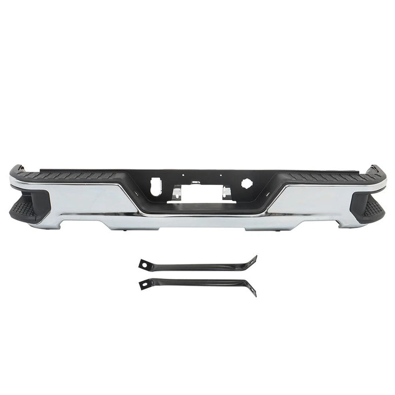 DURAFORCE For 2019 2020-2024 Chevy Silverado GMC Sierra 1500 Rear Bumper Assembly Chrome