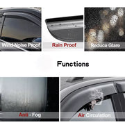 DURAFORCE For 2013 2014-2017 Honda Accord Seden Window Visor Sun Rain Guard Vent 4 Pcs